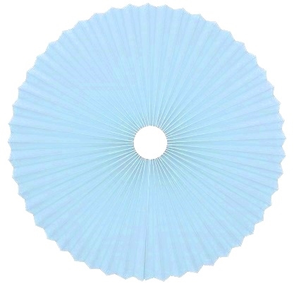 Rosette plisse til loft is blå Ø40 med ledning
